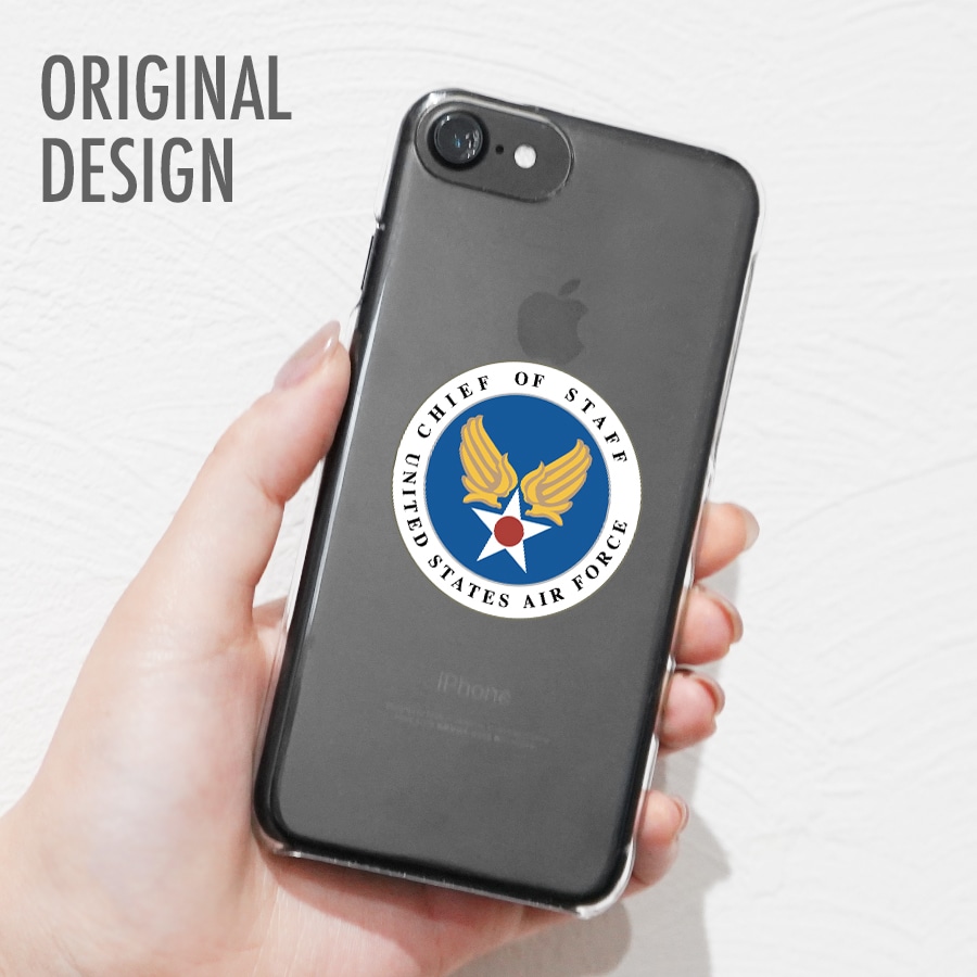 【 メール便 送料無料 】多機種対応 iPhone Xperia AQUOS Arrows アイフォン エクスペリア アクオス アローズ 米軍 ミリタリー ハードケース 【空軍3】 USAF ロゴ